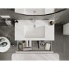 Mexen Orio Badezimmerschrank 90 cm mit Waschbecken Otis, 1 Schublade, weiß matt - 91A10-09023-1-BF01-W18M01