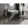 Mexen Orio Badezimmerschrank 90 cm mit Waschbecken Otis, 1 Schublade, Graphit matt/weiß matt - 91A10-09023-1-BF66-W18M01