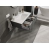 Mexen Orio Badezimmerschrank 90 cm mit Waschbecken Otis, 1 Schublade, Graphit matt/weiß matt - 91A10-09023-1-BF66-W18M01