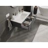 Mexen Orio Badezimmerunterschrank 90 cm mit Waschbecken Otis, 1 Schublade, Graphit Matt/Weiß Matt - 91A10-09023-1-BF66-W18M01