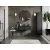 Mexen Orio Badezimmerschrank 90 cm mit Waschbecken Otis, 1 Schublade, schwarz matt - 91A10-09023-1-BF71-W18M71