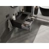 Mexen Orio Badezimmerschrank 90 cm mit Waschbecken Otis, 1 Schublade, schwarz matt - 91A10-09023-1-BF71-W18M71