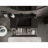 Mexen Orio Badezimmerschrank 90 cm mit Waschbecken Otis, 1 Schublade, schwarz matt - 91A10-09023-1-BF71-W18M71