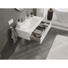 Mexen Orio Badezimmerschrank 90 cm mit Waschbecken Vela, 1 Schublade, Weiß Hochglanz - 91A10-09023-1-BF00-W23M00