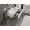 Mexen Orio Badezimmerschrank 90 cm mit Waschbecken Vela, 1 Schublade, weiß matt - 91A10-09023-1-BF01-W23M01