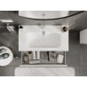 Mexen Orio Badezimmerschrank 90 cm mit Waschbecken Vela, 1 Schublade, weiß matt - 91A10-09023-1-BF01-W23M01