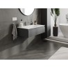 Mexen Orio Badezimmerschrank 90 cm mit Waschbecken Vela, 1 Schublade, Grafit matt/Weiß matt - 91A10-09023-1-BF66-W23M01