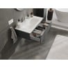 Mexen Orio Badezimmerschrank 90 cm mit Waschbecken Vela, 1 Schublade, Grafit matt/Weiß matt - 91A10-09023-1-BF66-W23M01