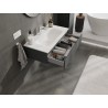 Mexen Orio Badezimmerschrank 90 cm mit Waschbecken Vela, 1 Schublade, Graphit matt/Weiß matt - 91A10-09023-1-BF66-W23M01