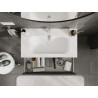 Mexen Orio Badezimmerschrank 90 cm mit Waschbecken Vela, 1 Schublade, Grafit matt/Weiß matt - 91A10-09023-1-BF66-W23M01