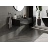 Mexen Orio Badezimmerschrank 90 cm mit Waschbecken Vela, 1 Schublade, schwarz glänzend/schwarz matt - 91A10-09023-1-BF70-W23M71