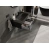 Mexen Orio Badezimmerschrank 90 cm mit Waschbecken Vela, 1 Schublade, schwarz glänzend/schwarz matt - 91A10-09023-1-BF70-W23M71
