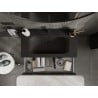 Mexen Orio Badezimmerschrank 90 cm mit Waschbecken Vela, 1 Schublade, schwarz glänzend/schwarz matt - 91A10-09023-1-BF70-W23M71