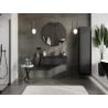 Mexen Orio Badezimmerunterschrank 90 cm mit Waschbecken Vela, 1 Schublade, schwarz matt - 91A10-09023-1-BF71-W23M71