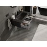 Mexen Orio Badezimmerunterschrank 90 cm mit Waschbecken Vela, 1 Schublade, schwarz matt - 91A10-09023-1-BF71-W23M71