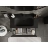 Mexen Orio Badezimmerunterschrank 90 cm mit Waschbecken Vela, 1 Schublade, schwarz matt - 91A10-09023-1-BF71-W23M71