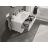 Mexen Orio Badezimmerschrank 90 cm mit Waschbecken Otis, 2 Schubladen, weiß glänzend - 91A10-09047-2-BFF00-W18M00