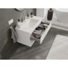 Mexen Orio Badezimmerschrank 90 cm mit Waschbecken Otis, 2 Schubladen, weiß matt - 91A10-09047-2-BFF01-W18M01