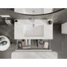 Mexen Orio Badezimmerschrank 90 cm mit Waschbecken Otis, 2 Schubladen, weiß matt - 91A10-09047-2-BFF01-W18M01