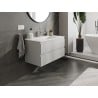 Mexen Orio Badezimmerschrank 90 cm mit Waschbecken Otis, 2 Schubladen, grau matt/weiß matt - 91A10-09047-2-BFF62-W18M01
