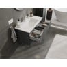 Mexen Orio 90 cm Badezimmerschrank mit Otis Waschbecken, 2 Schubladen, grafit matt/weiß matt - 91A10-09047-2-BFF66-W18M01