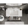 Mexen Orio 90 cm Badezimmerschrank mit Otis Waschbecken, 2 Schubladen, grafit matt/weiß matt - 91A10-09047-2-BFF66-W18M01