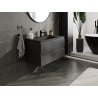 Mexen Orio Badezimmerschrank 90 cm mit Waschbecken Otis, 2 Schubladen, schwarz matt - 91A10-09047-2-BFF71-W18M71