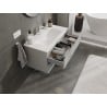 Mexen Orio Badezimmerschrank 90 cm mit Waschbecken Vela, 2 Schubladen, grau matt/weiß matt - 91A10-09047-2-BFF62-W23M01