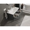 Mexen Orio Badezimmerschrank 90 cm mit Waschbecken Vela, 2 Schubladen, Graphit matt/weiß matt - 91A10-09047-2-BFF66-W23M01