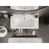 Mexen Orio Badezimmerschrank 90 cm mit Waschbecken Vela, 2 Schubladen, Graphit matt/weiß matt - 91A10-09047-2-BFF66-W23M01
