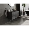 Mexen Orio Badezimmerschrank 90 cm mit Waschbecken Vela, 2 Schubladen, Schwarz Matt - 91A10-09047-2-BFF71-W23M71