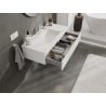 Mexen Orio Badezimmerschrank 100 cm mit Waschbecken Otis, 1 Schublade, weiß matt - 91A10-10023-1-BF01-W18M01