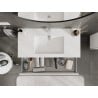 Mexen Orio Badezimmerschrank 100 cm mit Waschbecken Otis, 1 Schublade, weiß matt - 91A10-10023-1-BF01-W18M01