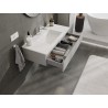 Mexen Orio Badezimmerschrank 100 cm mit Waschbecken Otis, 1 Schublade, grau matt/weiß matt - 91A10-10023-1-BF62-W18M01