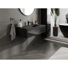 Mexen Orio Badezimmerschrank 100 cm mit Waschbecken Otis, 1 Schublade, Schwarz Glanz/Schwarz Matt - 91A10-10023-1-BF70-W18M71