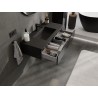 Mexen Orio Badezimmerschrank 100 cm mit Waschbecken Otis, 1 Schublade, Schwarz Glanz/Schwarz Matt - 91A10-10023-1-BF70-W18M71