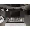 Mexen Orio Badezimmerschrank 100 cm mit Waschbecken Otis, 1 Schublade, Schwarz Glanz/Schwarz Matt - 91A10-10023-1-BF70-W18M71