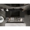 Mexen Orio Badezimmerschrank 100 cm mit Waschbecken Otis, 1 Schublade, schwarz matt - 91A10-10023-1-BF71-W18M71