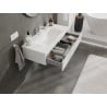 Mexen Orio Badezimmerschrank 100 cm mit Waschbecken Vela, 1 Schublade, weiß glänzend - 91A10-10023-1-BF00-W23M00