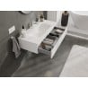 Mexen Orio Badezimmerschrank 100 cm mit Waschbecken Vela, 1 Schublade, weiß matt - 91A10-10023-1-BF01-W23M01