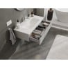Mexen Orio Badezimmerschrank 100 cm mit Waschbecken Vela, 1 Schublade, grau matt/weiß matt - 91A10-10023-1-BF62-W23M01
