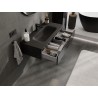 Mexen Orio 100 cm Badezimmermöbel mit Waschbecken Vela, 1 Schublade, Schwarz Glanz/Schwarz Matt - 91A10-10023-1-BF70-W23M71