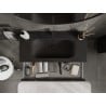 Mexen Orio 100 cm Badezimmermöbel mit Waschbecken Vela, 1 Schublade, Schwarz Glanz/Schwarz Matt - 91A10-10023-1-BF70-W23M71