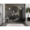 Mexen Orio Badezimmerschrank 100 cm mit Waschbecken Vela, 1 Schublade, schwarz matt - 91A10-10023-1-BF71-W23M71