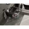 Mexen Orio Badezimmerschrank 100 cm mit Waschbecken Vela, 1 Schublade, schwarz matt - 91A10-10023-1-BF71-W23M71