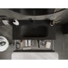 Mexen Orio Badezimmerschrank 100 cm mit Waschbecken Vela, 1 Schublade, schwarz matt - 91A10-10023-1-BF71-W23M71