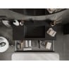 Mexen Orio Badezimmerschrank 100 cm mit Waschbecken Otis, 2 Schubladen, Schwarz Glanz/Schwarz Matt - 91A10-10047-2-BFF70-W18M71