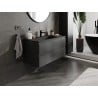 Mexen Orio Badezimmerunterschrank 100 cm mit Waschbecken Otis, 2 Schubladen, schwarz matt - 91A10-10047-2-BFF71-W18M71