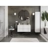 Mexen Orio Badezimmer-Waschbeckenunterschrank 100 cm mit Waschbecken Vela, 2 Schubladen, weiß matt - 91A10-10047-2-BFF01-W23M01