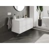 Mexen Orio Badezimmer-Waschbeckenunterschrank 100 cm mit Waschbecken Vela, 2 Schubladen, weiß matt - 91A10-10047-2-BFF01-W23M01